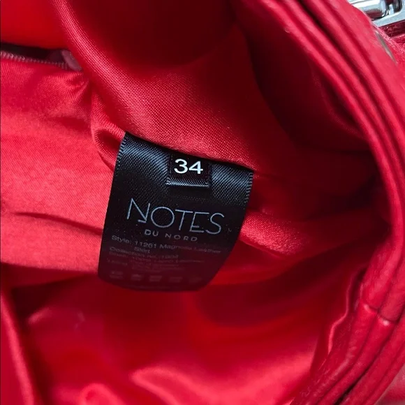 Red Leather Mini Skirt size 34 (XS/S) - Picture 9 of 9